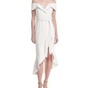 Alice and Olivia Josie Off-Shoulder Ruffle Dress
